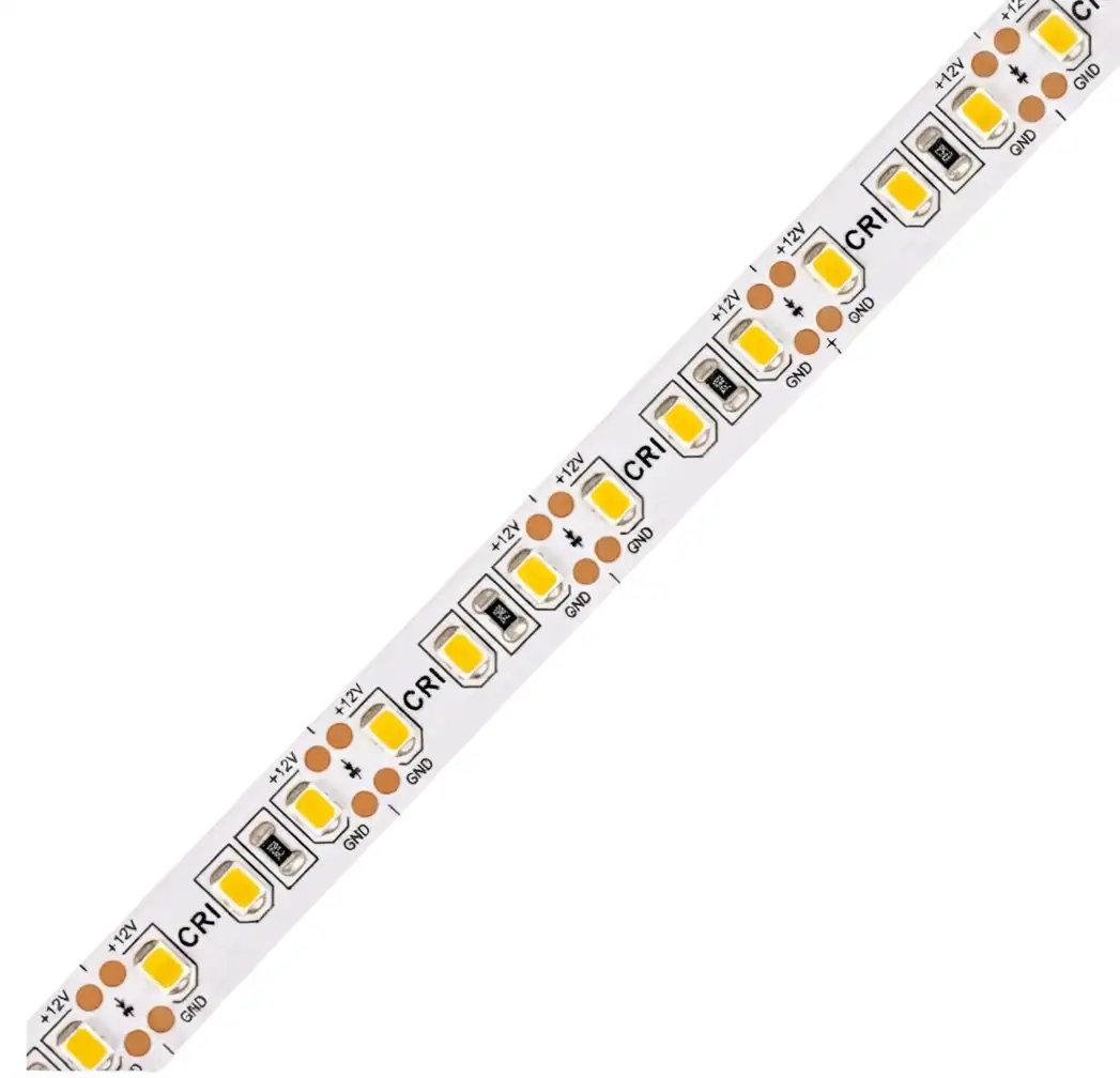 Detail LED pásku 12V CRI-600 se samolepicí páskou 3M